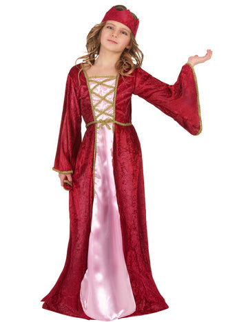 Costum regină medievală roșie
