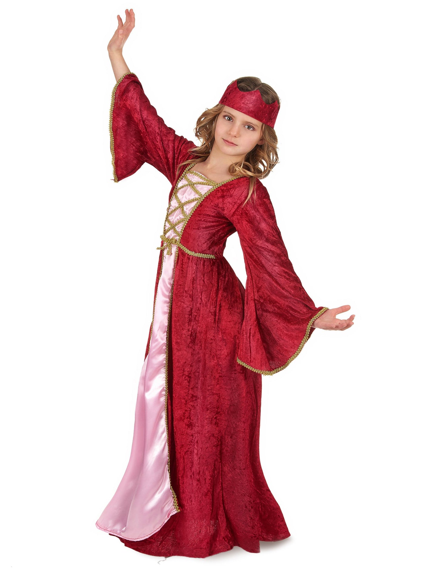 Costum regină medievală roșie