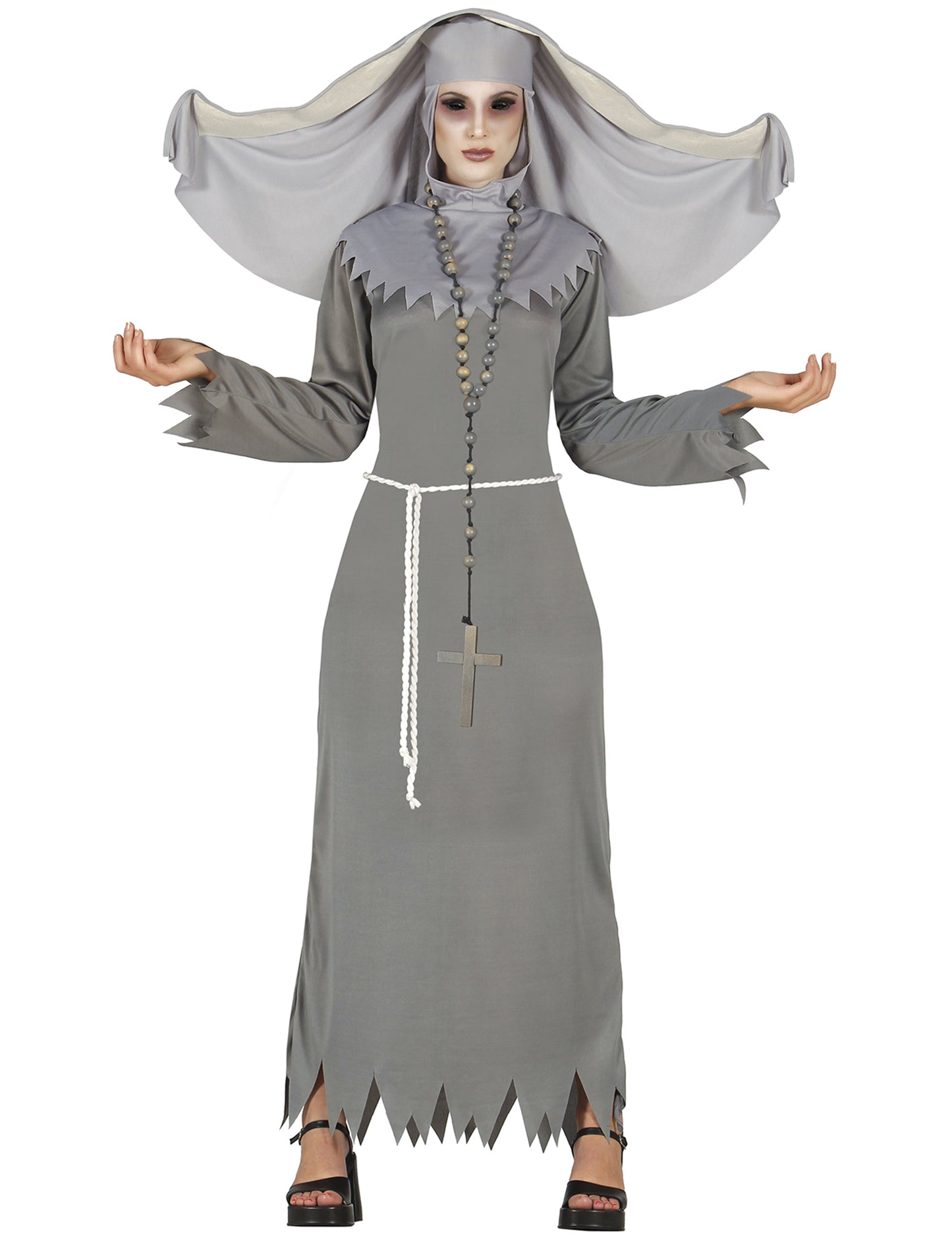 Deghizarea religioasă deținea Halloween femeie cenușie