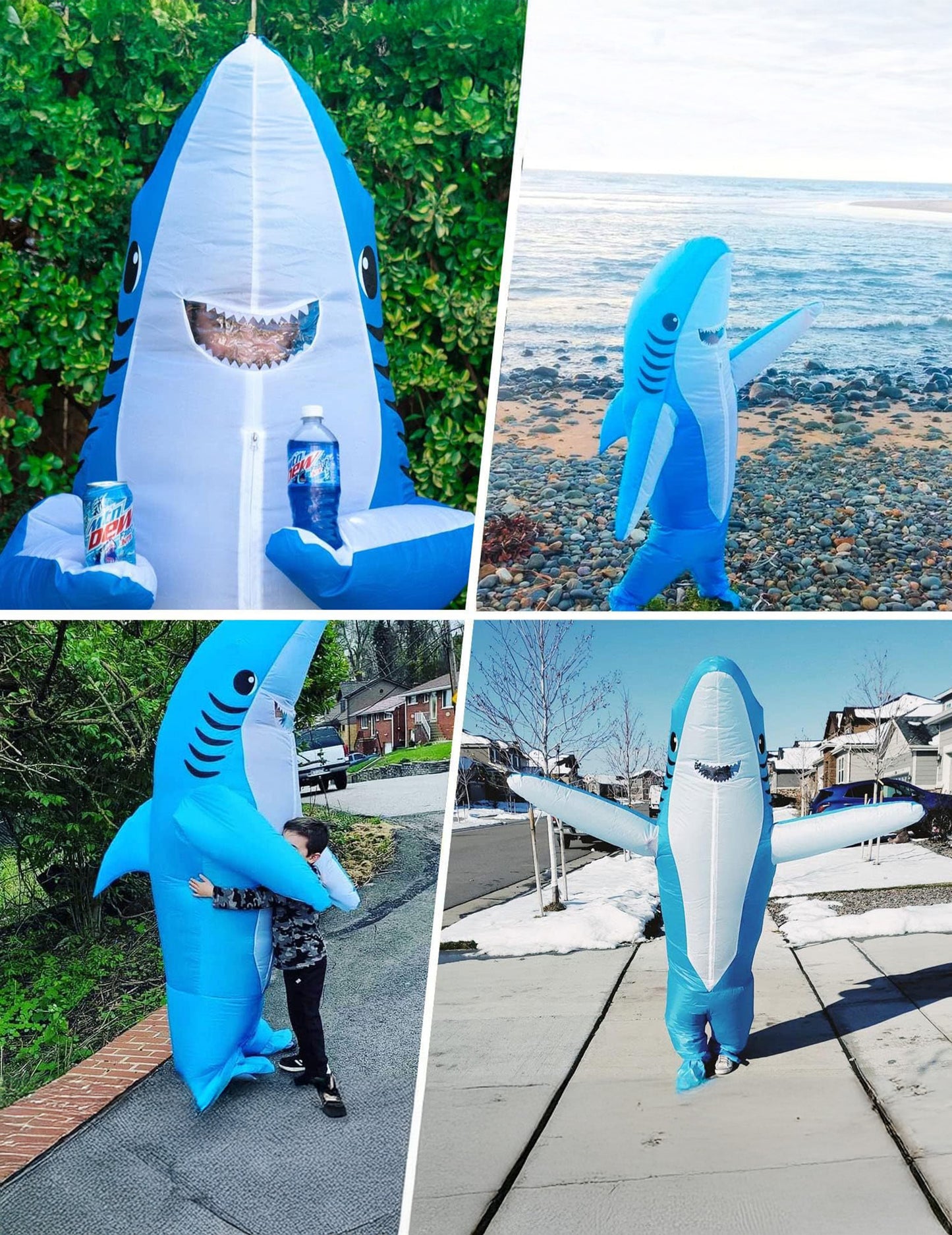 Costum de rechin gonflabil pentru adulți