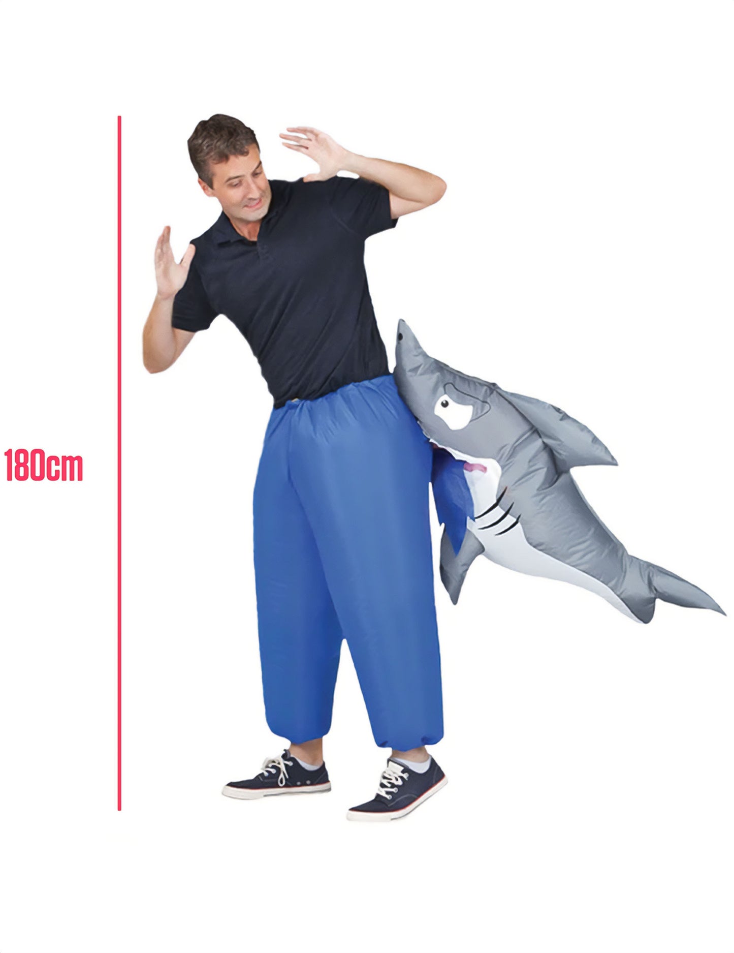 Costum de rechin gonflabil pentru adulți