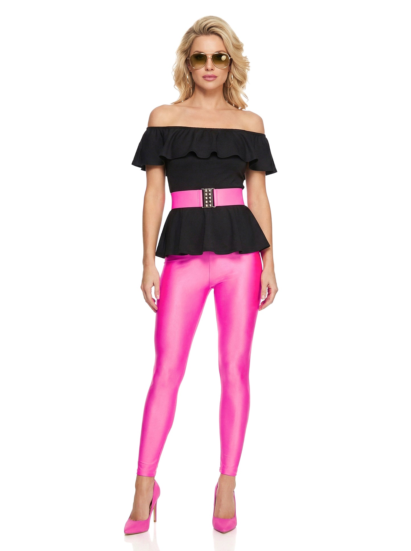 Vue de face du déguisement rétro années 80