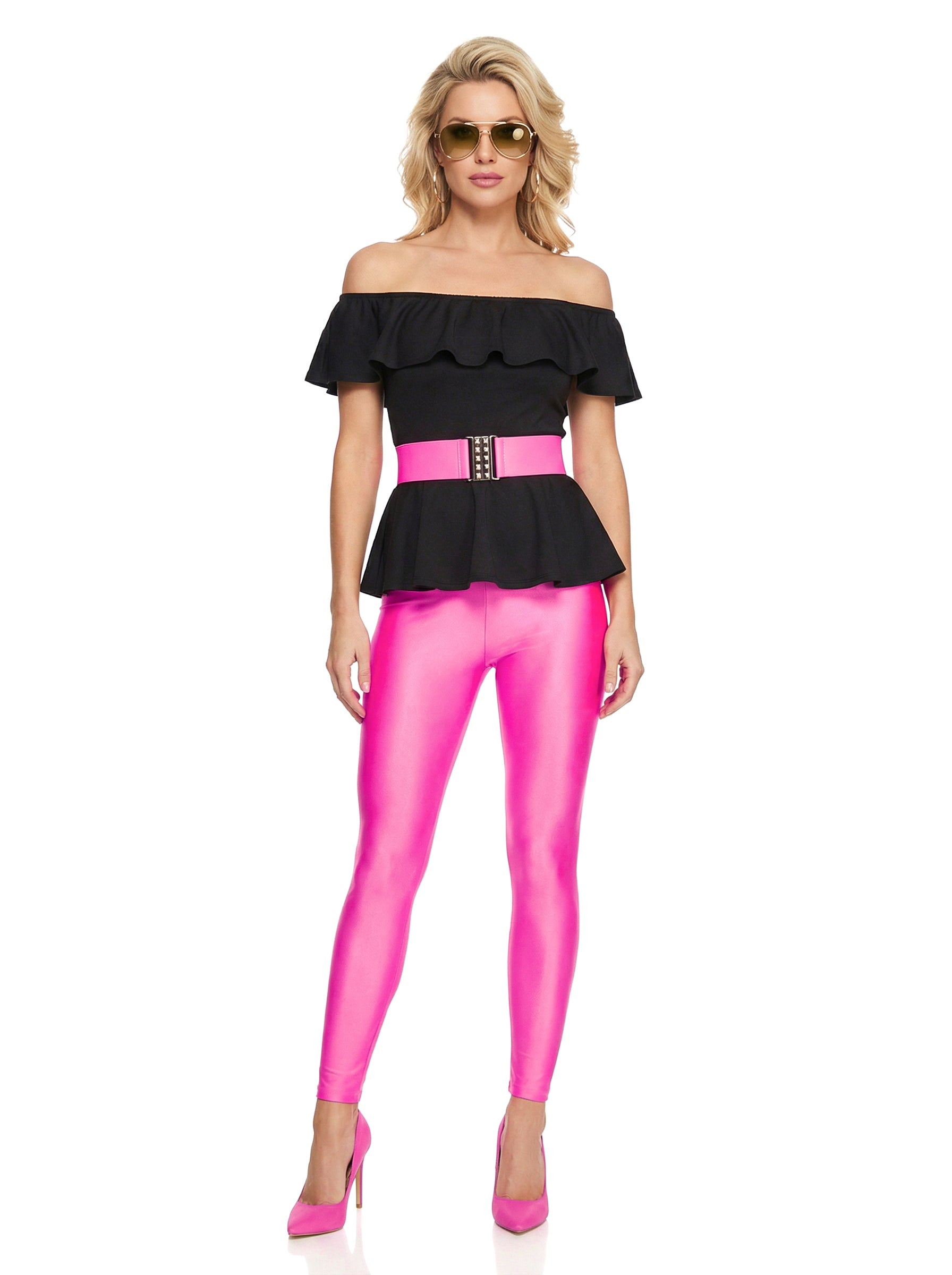 Vue de face du déguisement rétro années 80