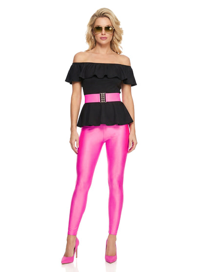 Vue de face du déguisement rétro années 80