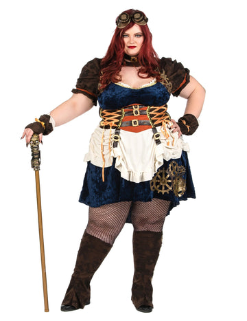 Futurist retro deghizare steampunk femeie de dimensiuni mari