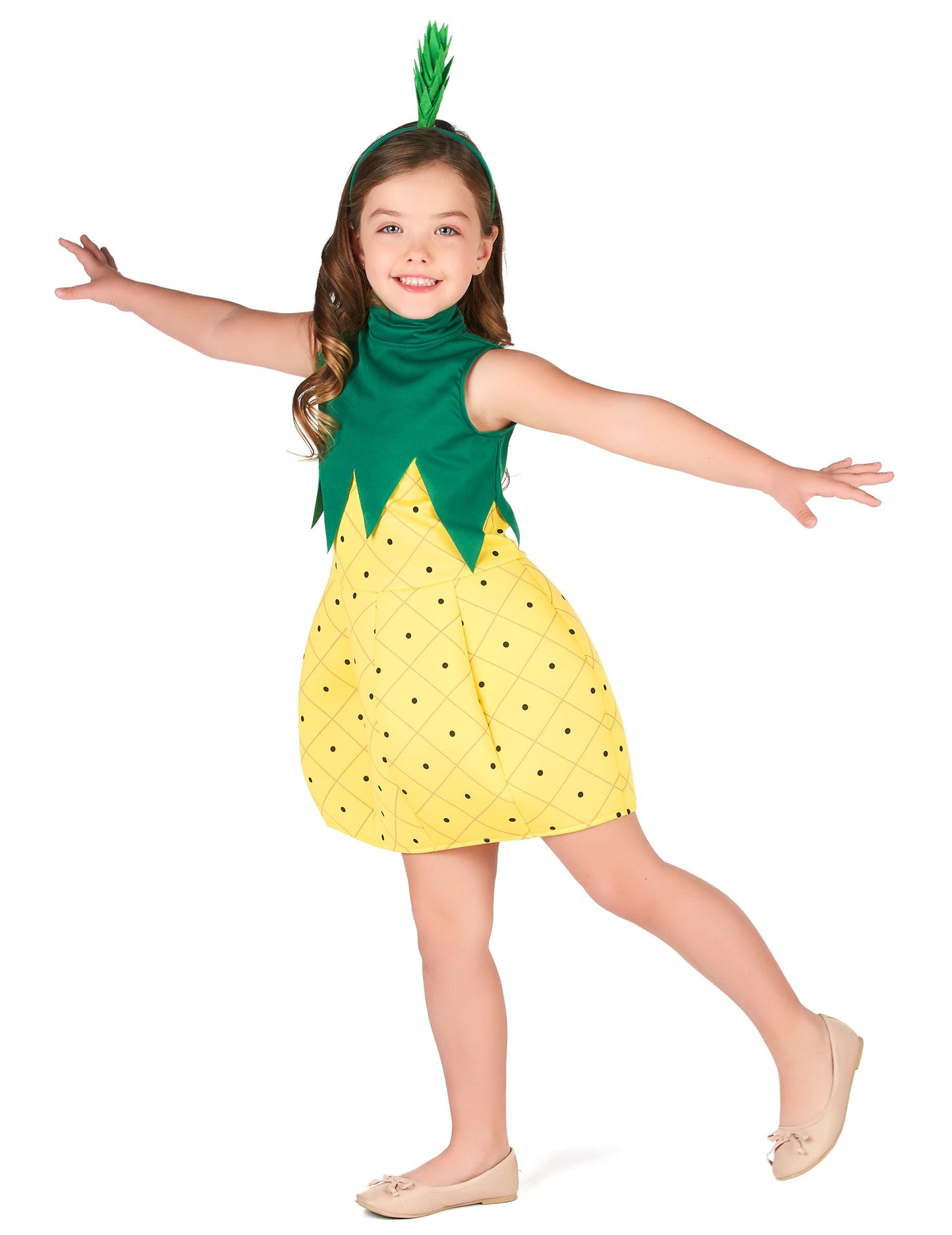 Costum de rochie de ananas pentru fată