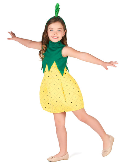 Costum de rochie de ananas pentru fată