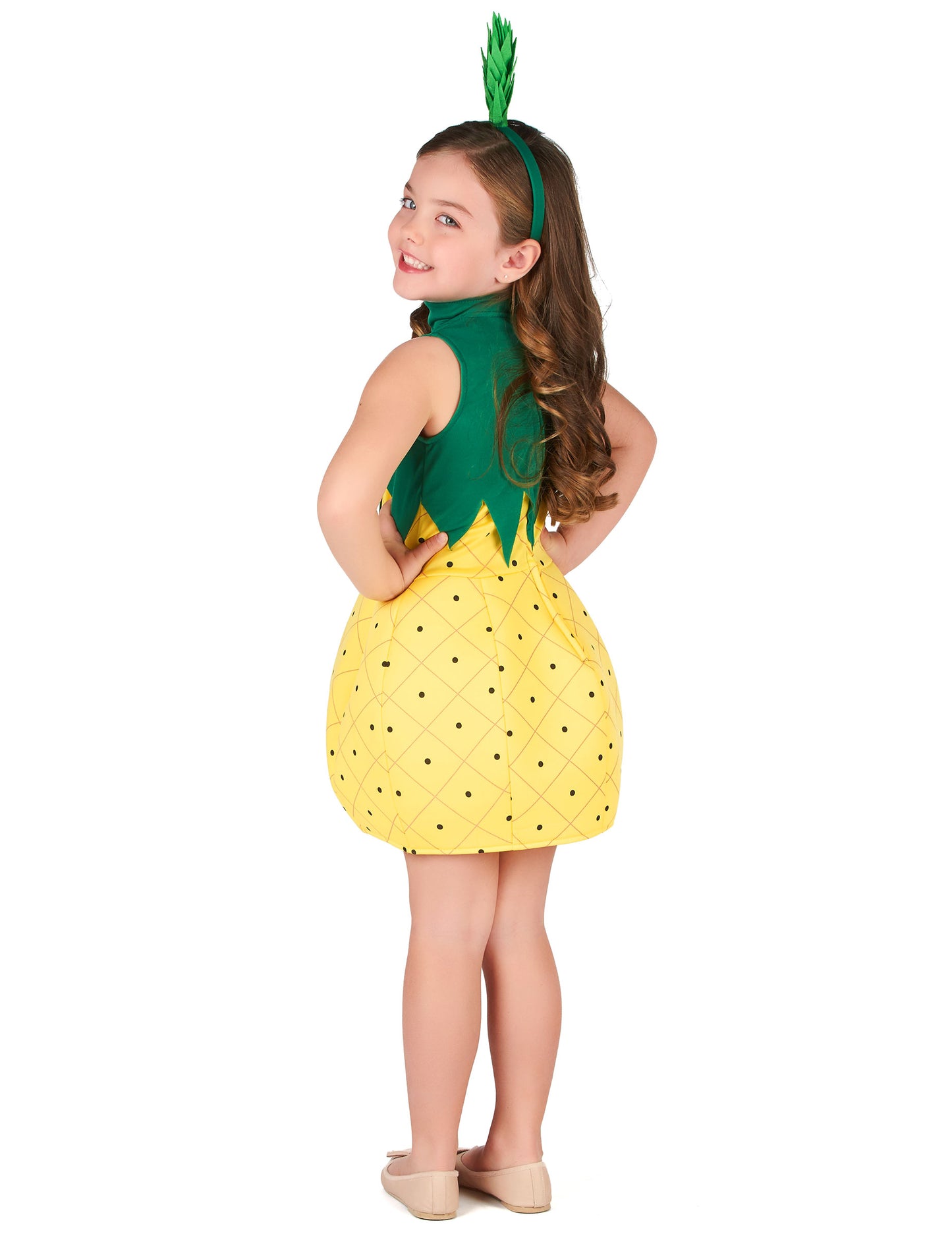 Costum de rochie de ananas pentru fată