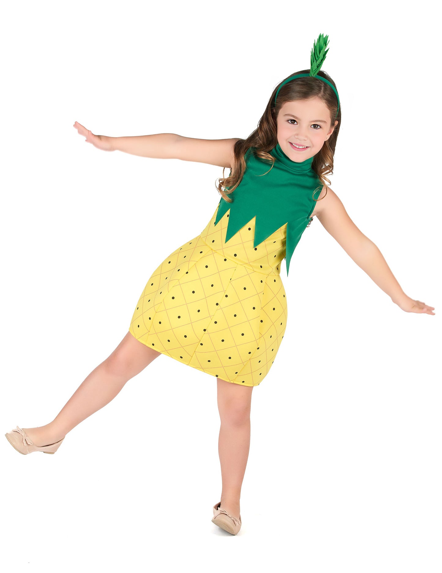 Costum de rochie de ananas pentru fată