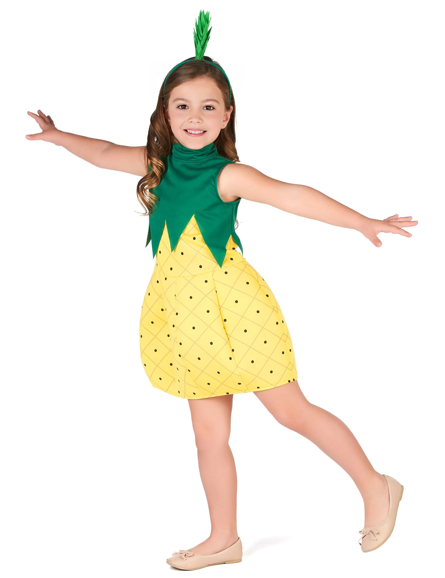Costum de rochie de ananas pentru fată