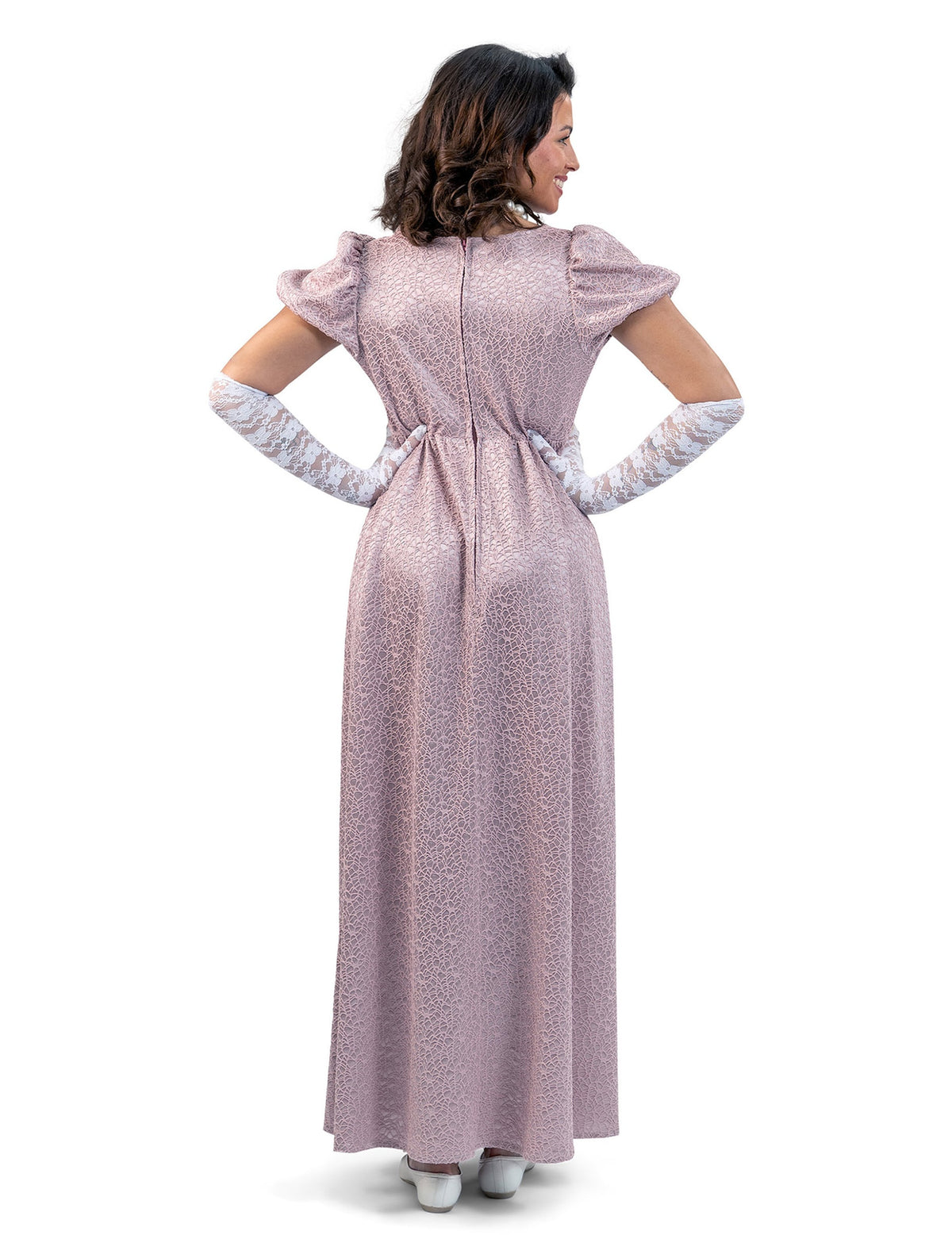 Vue de dos du déguisement robe empire pour femme