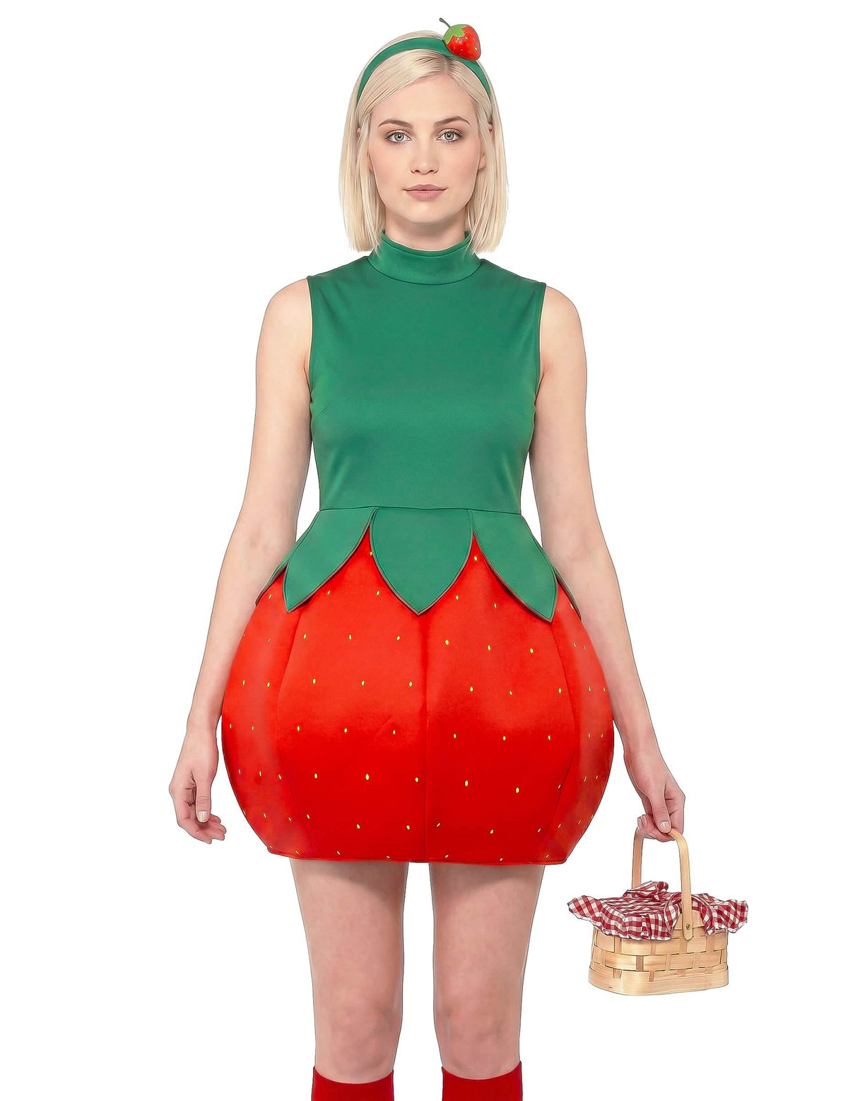 Costum de rochie de căpșuni pentru femei