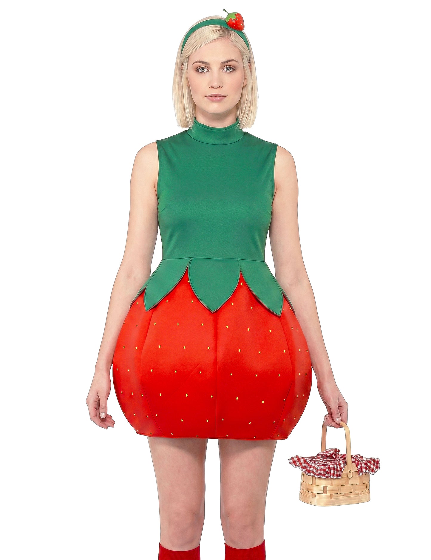 Costum de rochie de căpșuni pentru femei