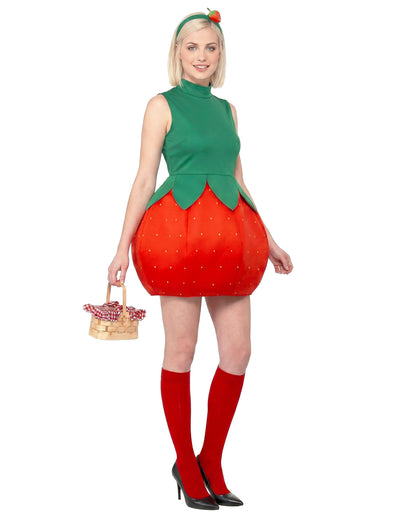 Costum de rochie de căpșuni pentru femei