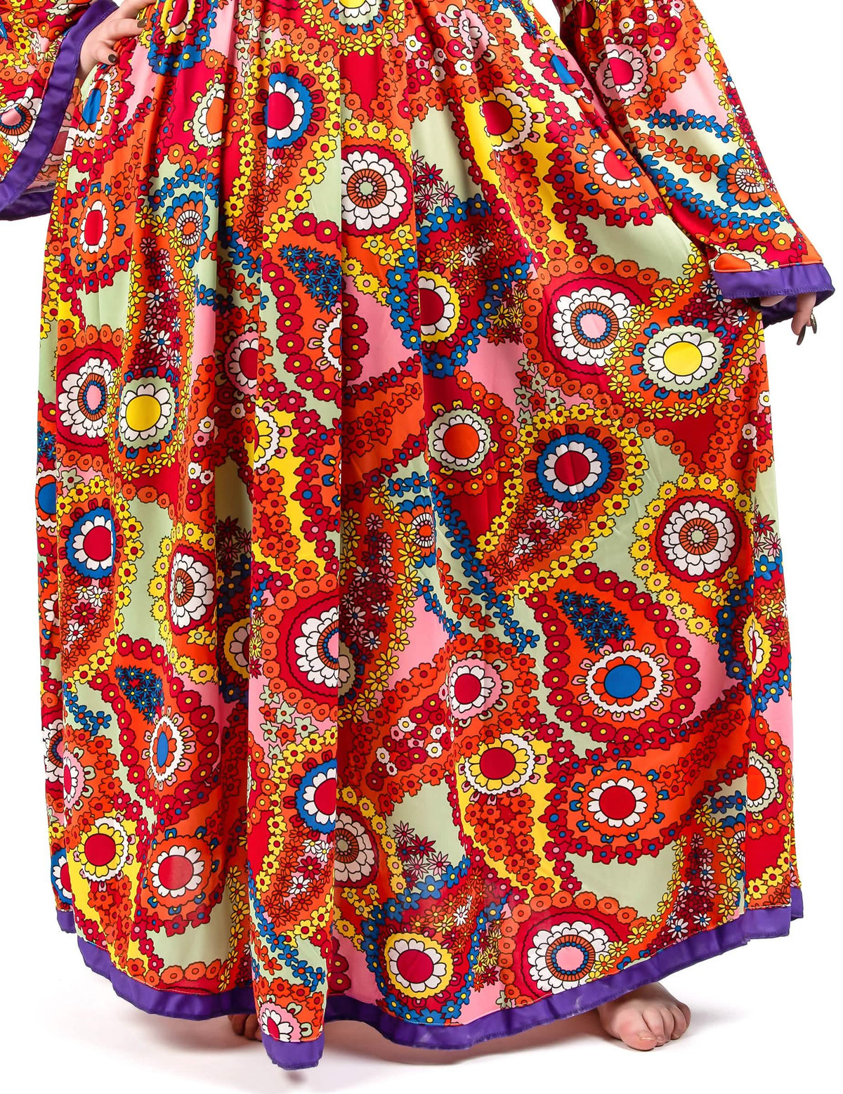 Costum de rochie hippie de dimensiuni mari