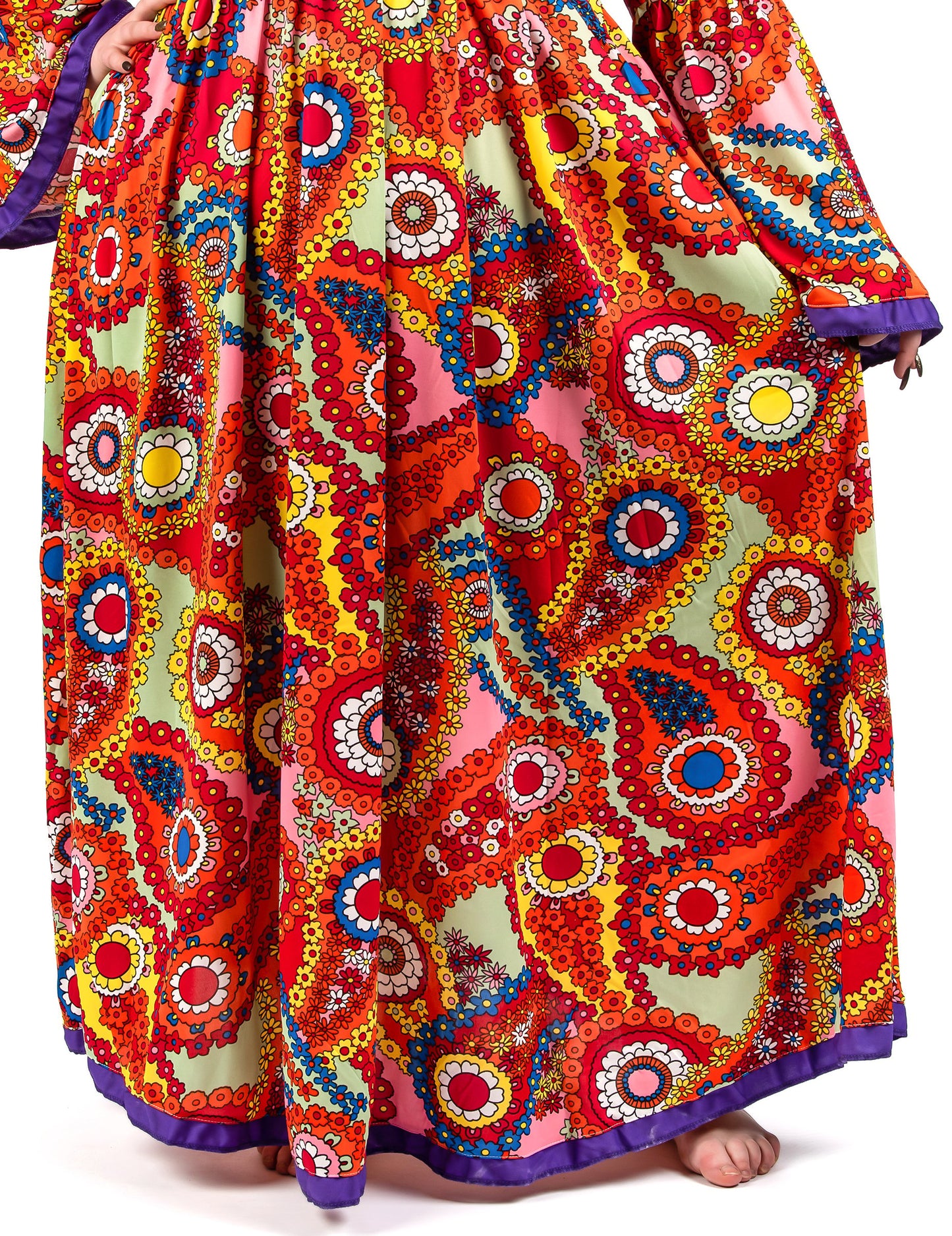 Costum de rochie hippie de dimensiuni mari