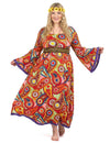 Costum de rochie hippie de dimensiuni mari
