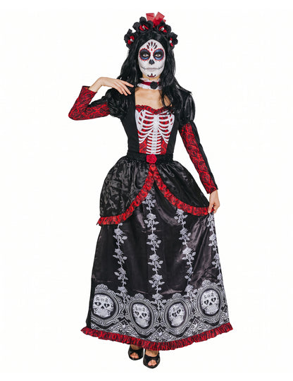 Dia los Muertos feminin rochie lungă deghizare deghizare