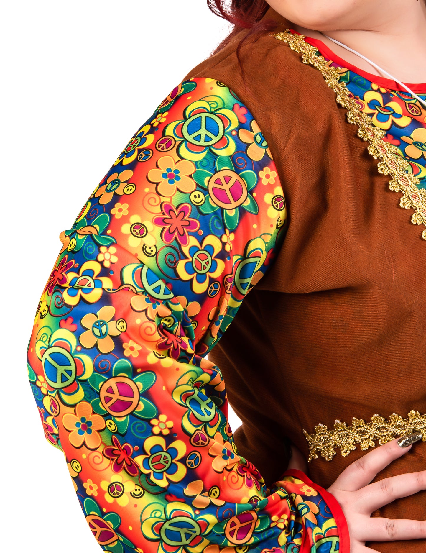 Costum lung de rochie hippie cu franjuri plus dimensiuni pentru femei