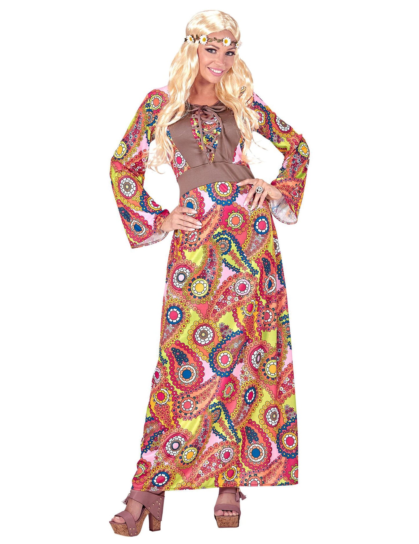 Hippie multicolor hippie rochie costum femeie