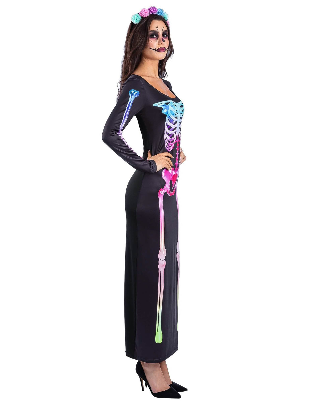 Costum rochie schelet curcubeu pentru femei