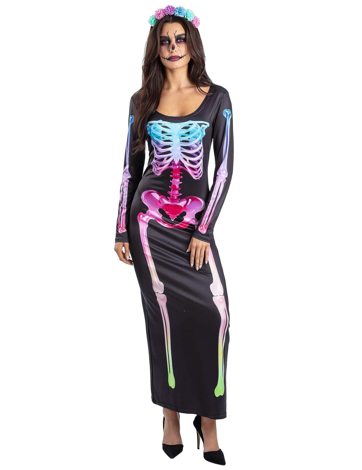 Costum rochie schelet curcubeu pentru femei