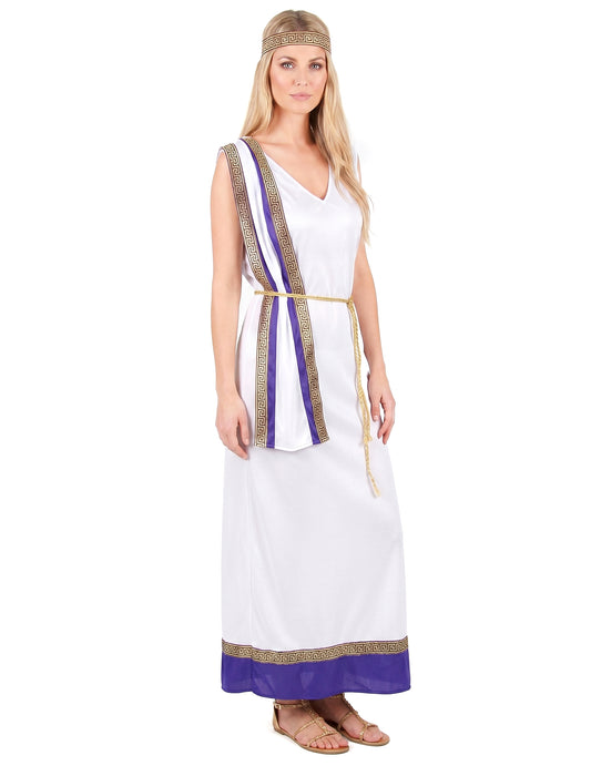 Deghizare romană femeie violetă lungă