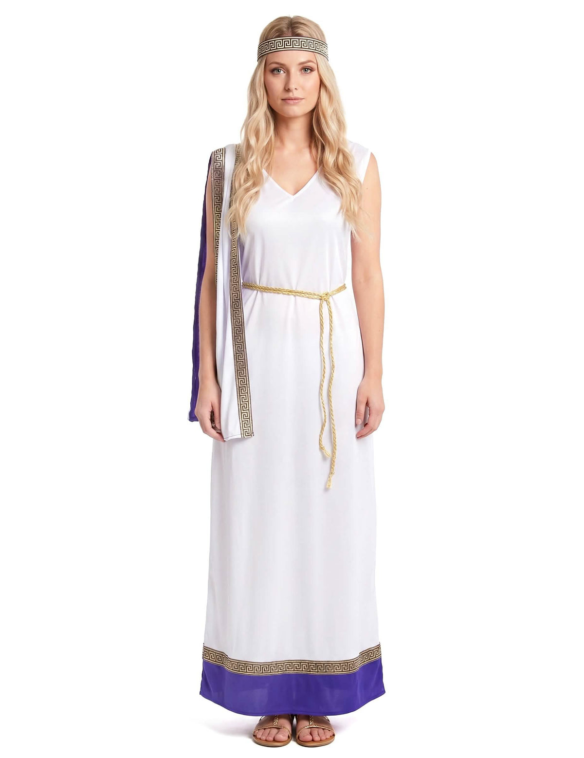 Déguisement Romaine longue violette femme