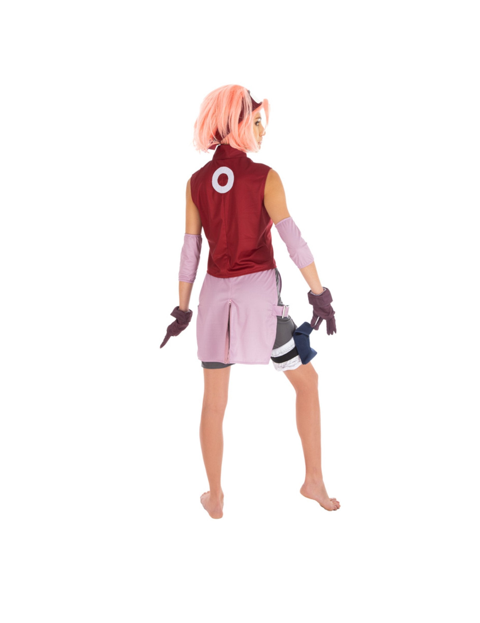 Vue de dos du déguisement Sakura Haruno Naruto™ pour femme