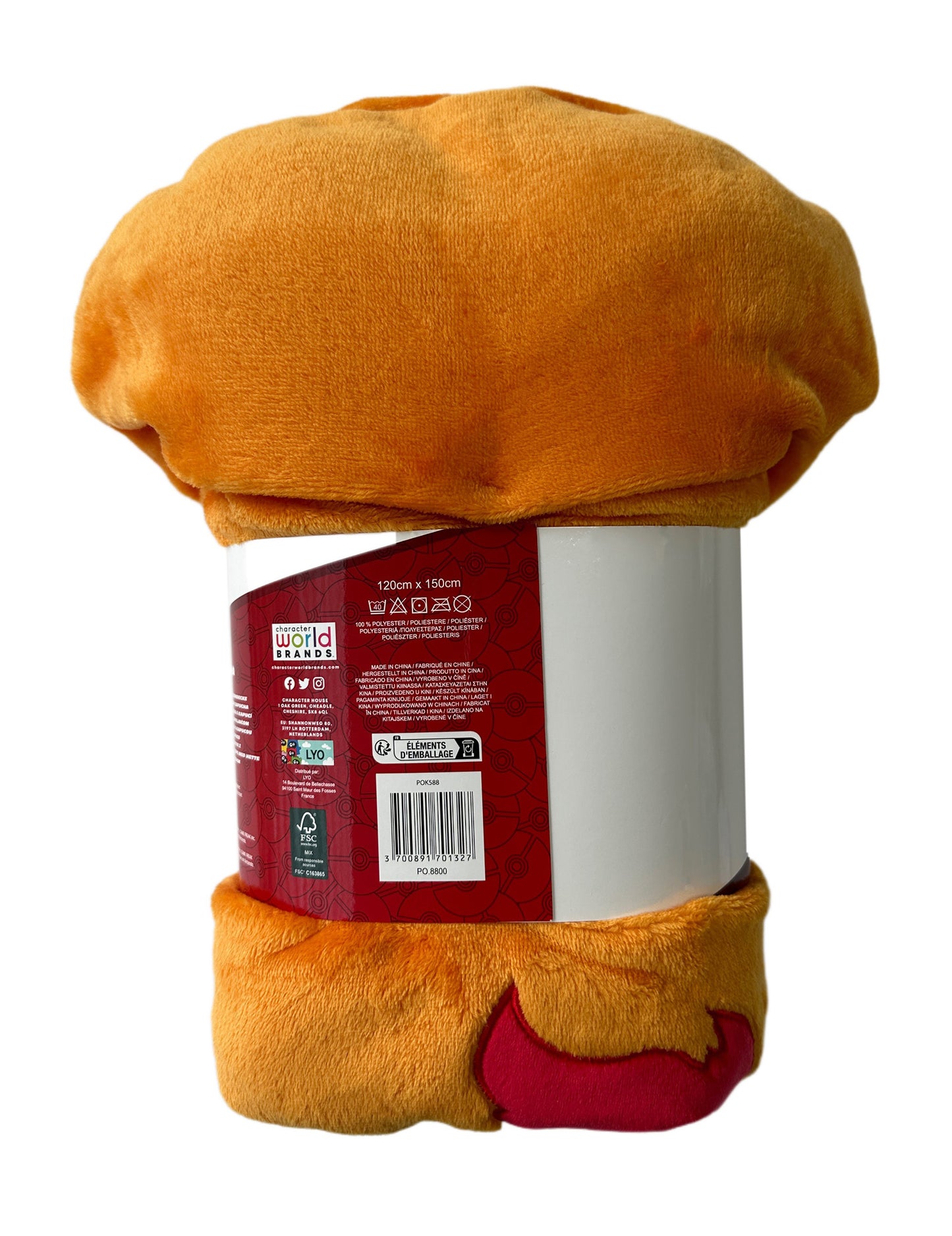 Costum deghizare Salamèche Pătură Polară cu Glugă pentru Copii Pokémon™ 