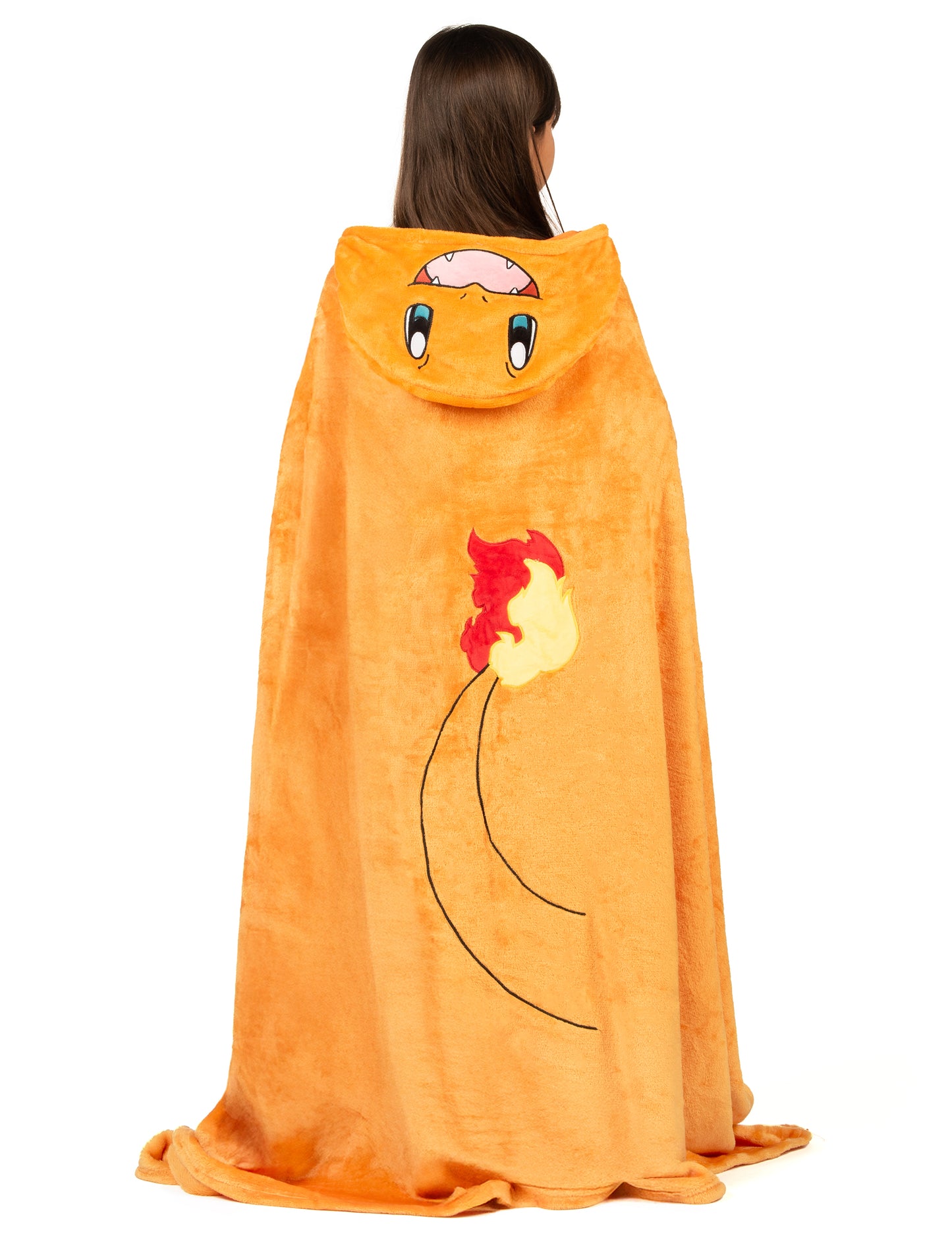 Costum deghizare Salamèche Pătură Polară cu Glugă pentru Copii Pokémon™ 