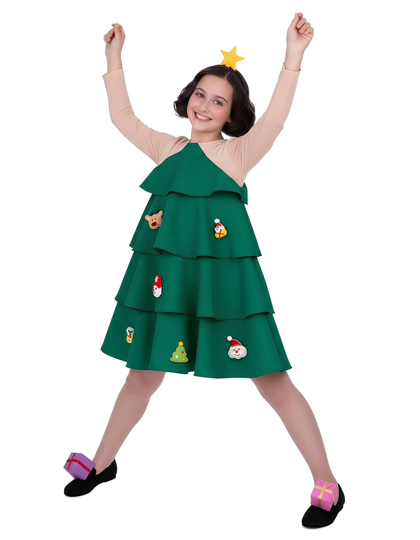 Costum de brad de Crăciun pentru fată