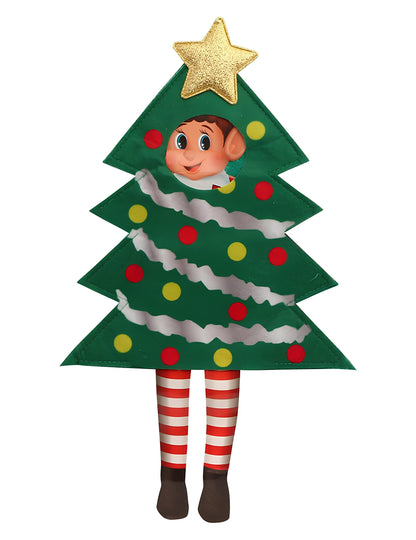 Costum de brad de Crăciun pentru o păpușă de elf Joker