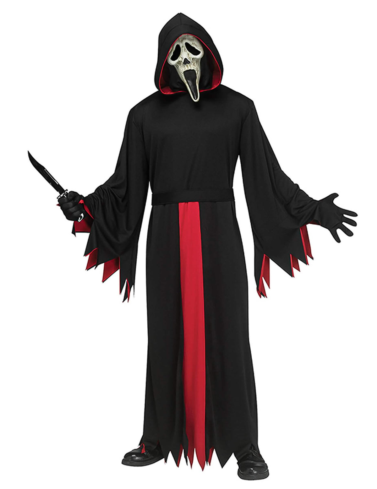Costum Scream™ cu mască neagră și roșie pentru adulți