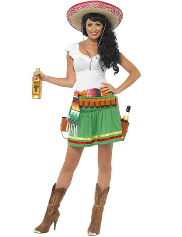 Costum de chelneriță mexicană pentru femei 