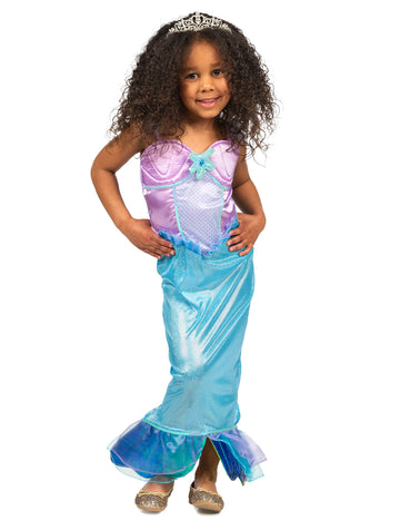 Déguisement sirène pour enfant fille bleu et violet brillant