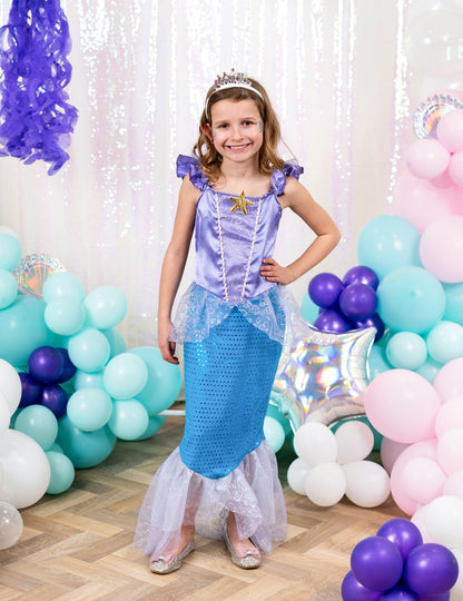 Vue d'ensemble du déguisement sirène pour fille