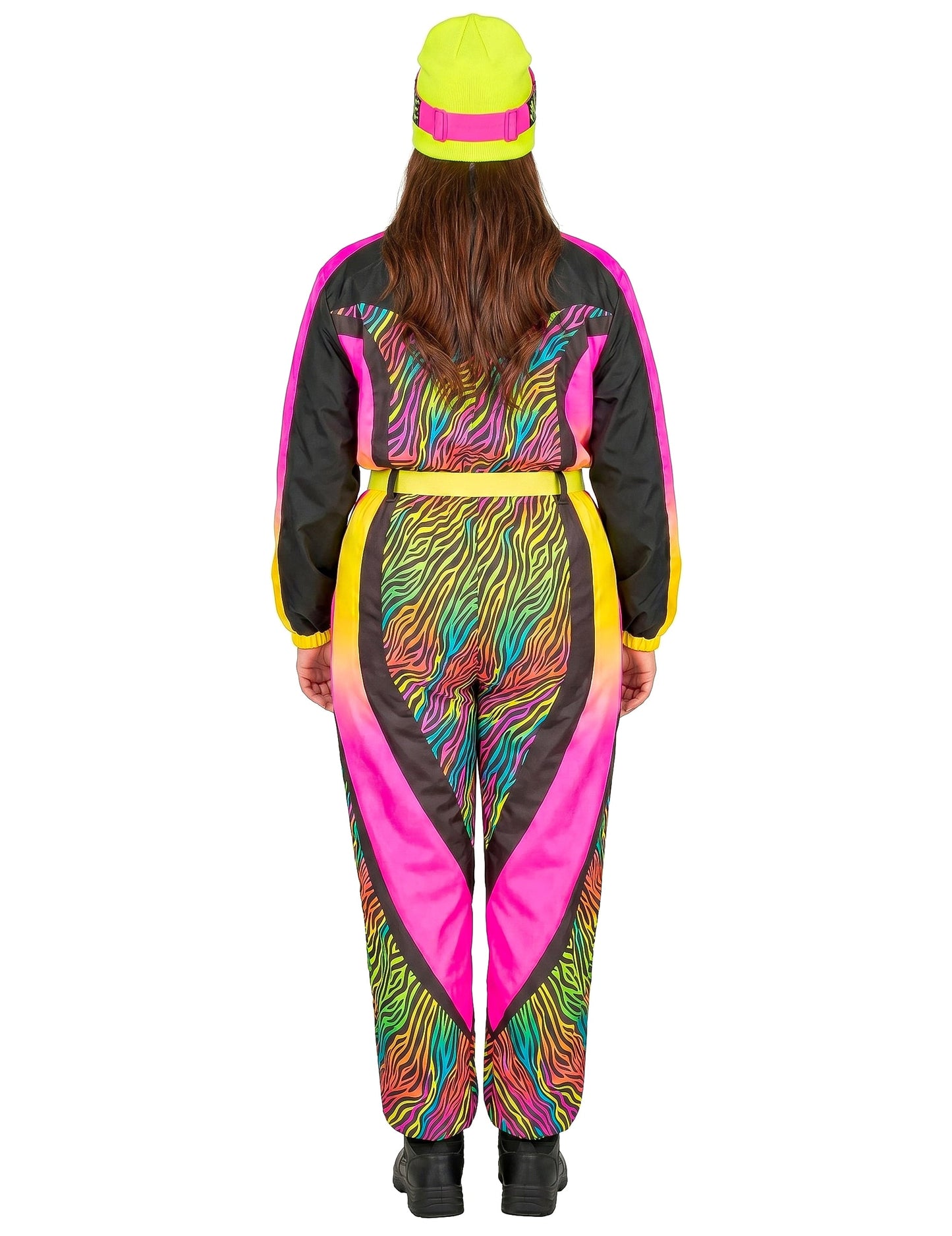 Costum de schior zebră multicolor mărime mare pentru adult 