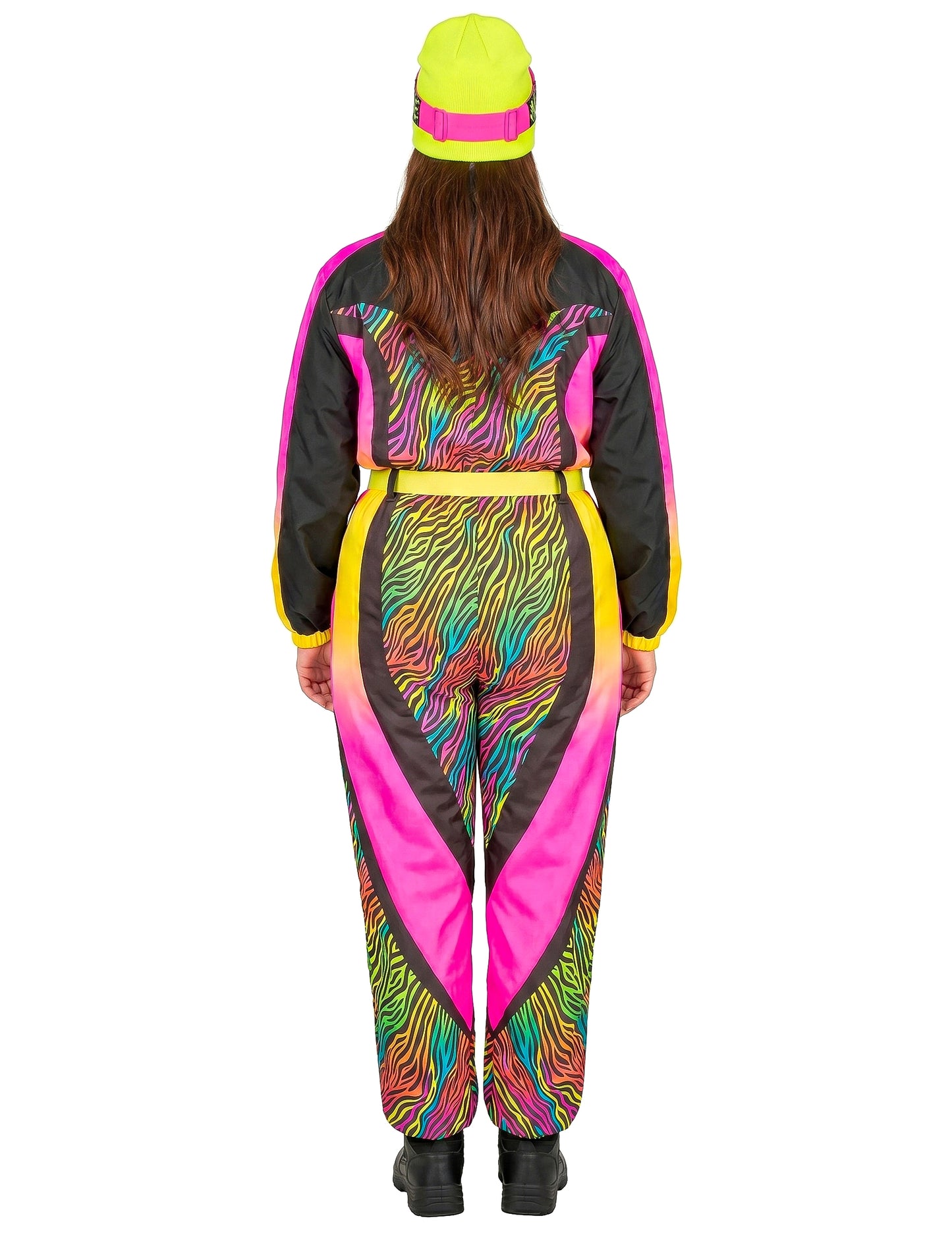 Costum de schior zebră multicolor mărime mare pentru adult 