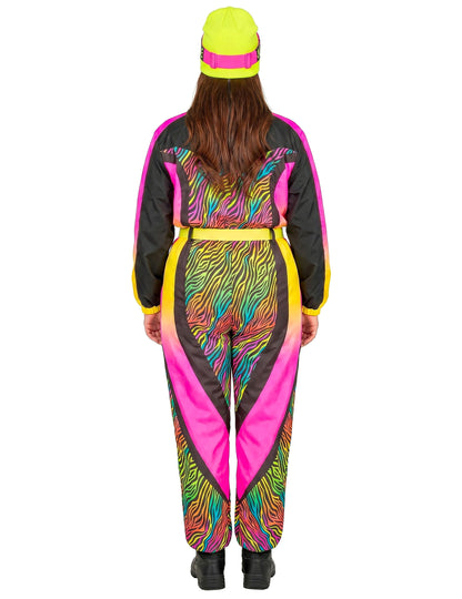 Costum de schior zebră multicolor mărime mare pentru adult 