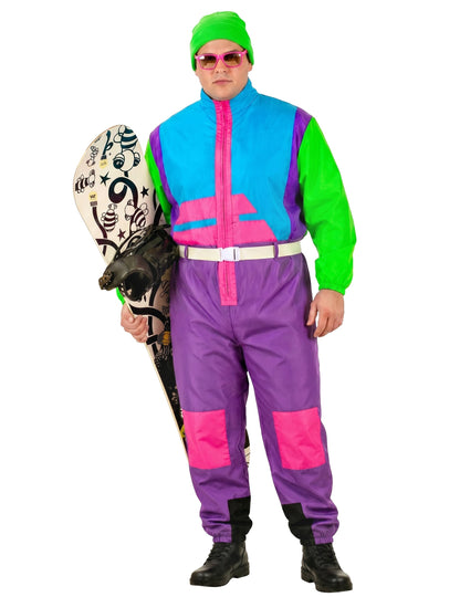 Costum mare de snowboarder fluo pentru adulți