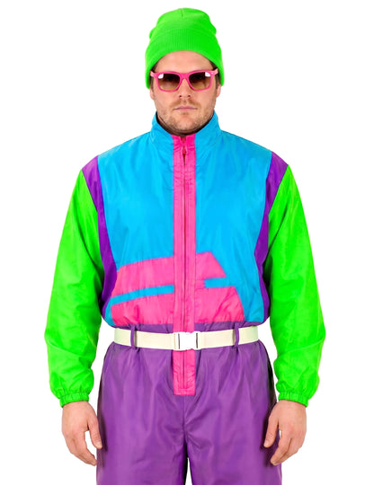 Costum mare de snowboarder fluo pentru adulți