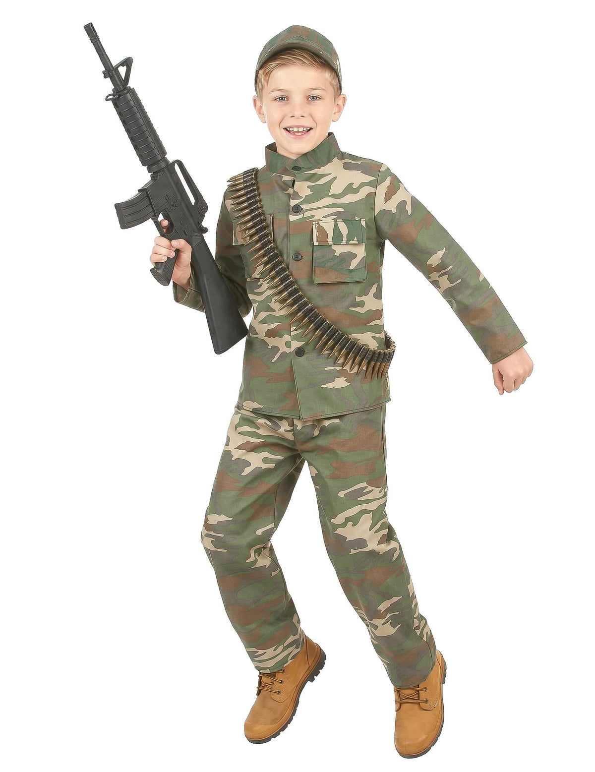 Pușcă și cartușieră pentru costumul de soldat pentru băiat