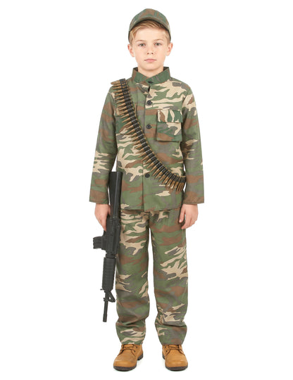 Vue d'ensemble du déguisement de soldat pour garçon