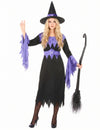 Déguisement sorcière violette avec chapeau femme Halloween