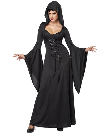 Costum vrăjitor negru pentru femeia de Halloween