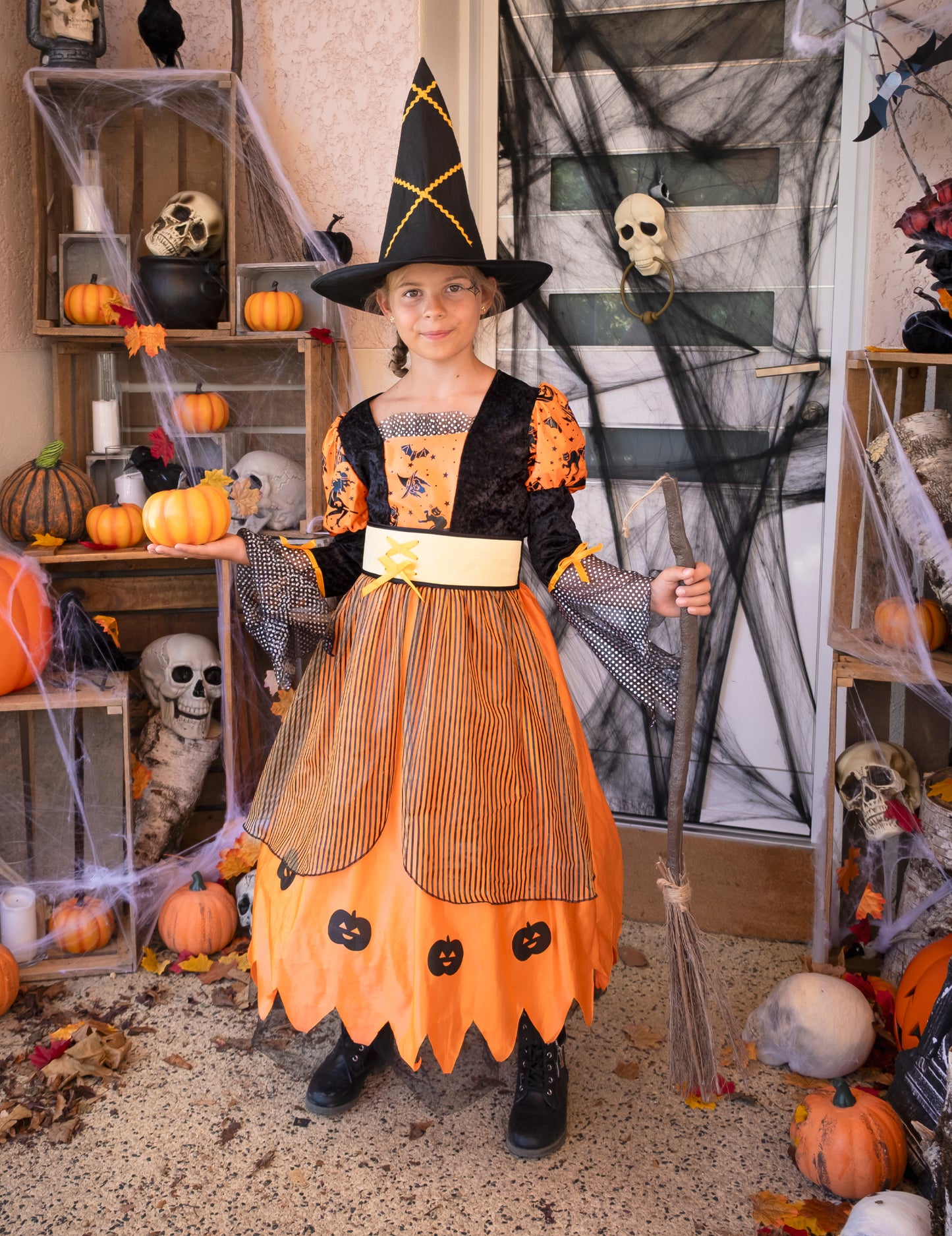 Orange Halloween Vrăjitoare deghizare