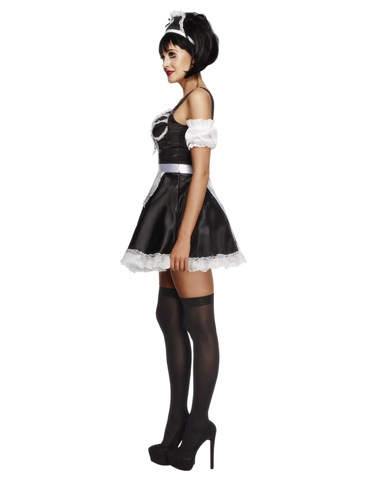 Vue de profil du déguisement de soubrette sexy à corsage