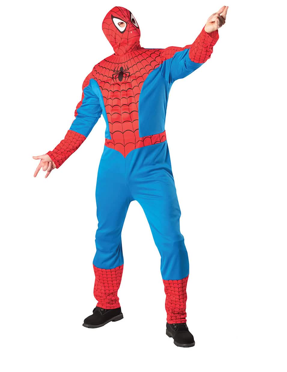 Costum Spider-Man pentru adult roșu și albastru cu torace și cagulă