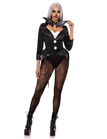 Déguisement squelette pailleté sexy femme